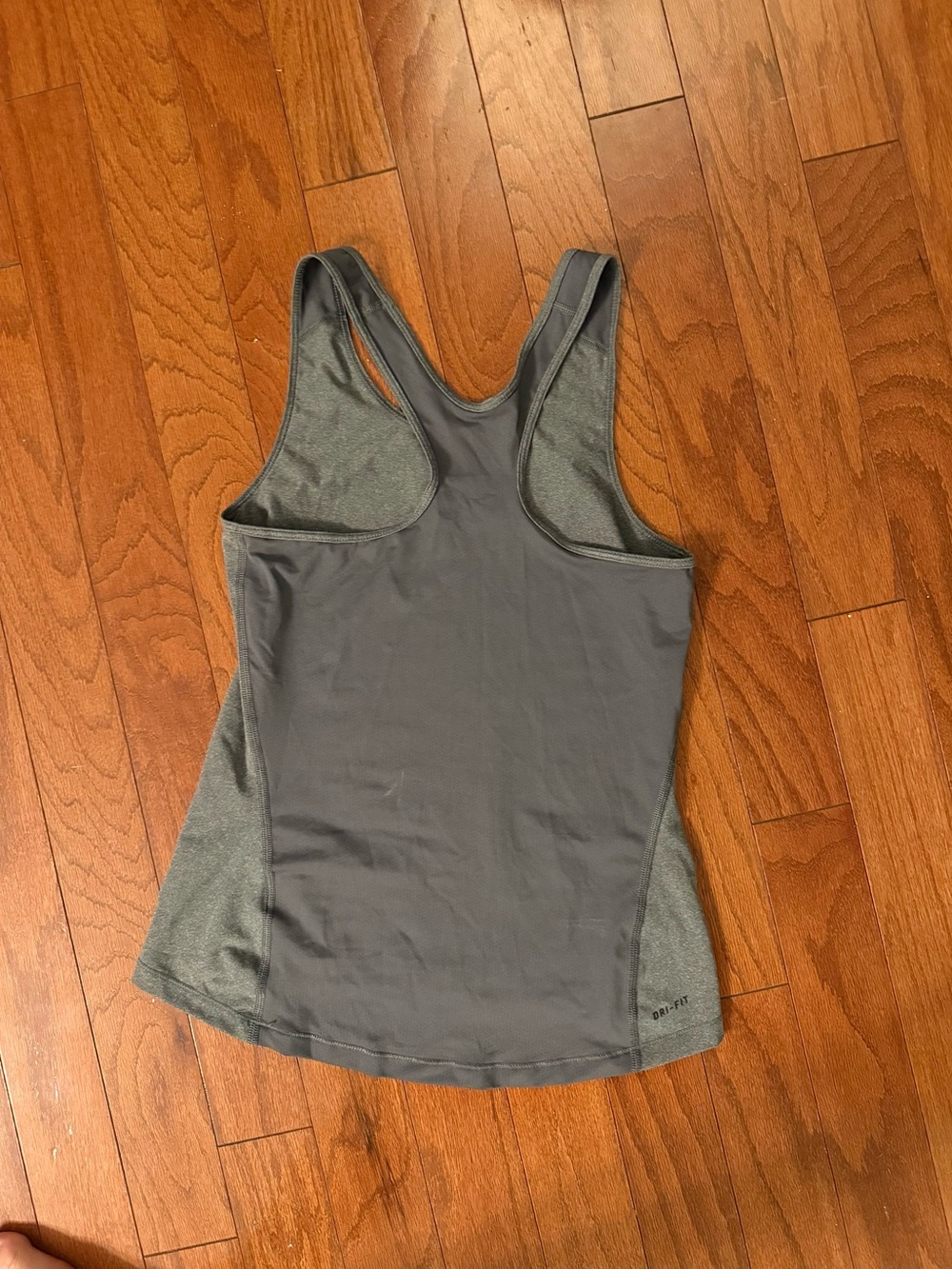 Nike Women's Gray Athletic Racerback Tank Top - Picture 2 of 2